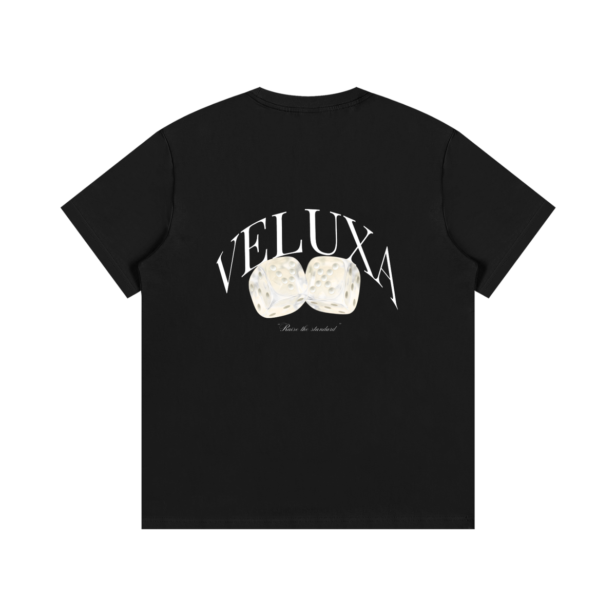 VELUXA "Icy Dice" Cotton 'White' Graphic Tee Black