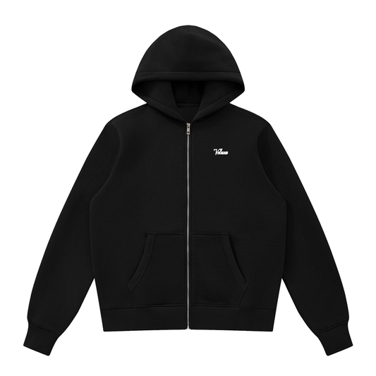 Black Signature Full Zip Fleeced Jacket