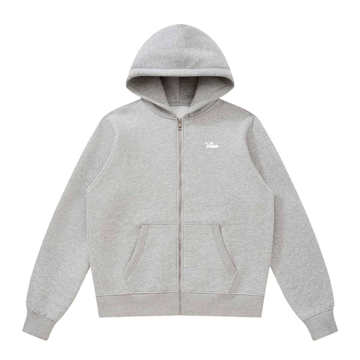 Marl Grey Signature Full Zip Fleeced Jacket