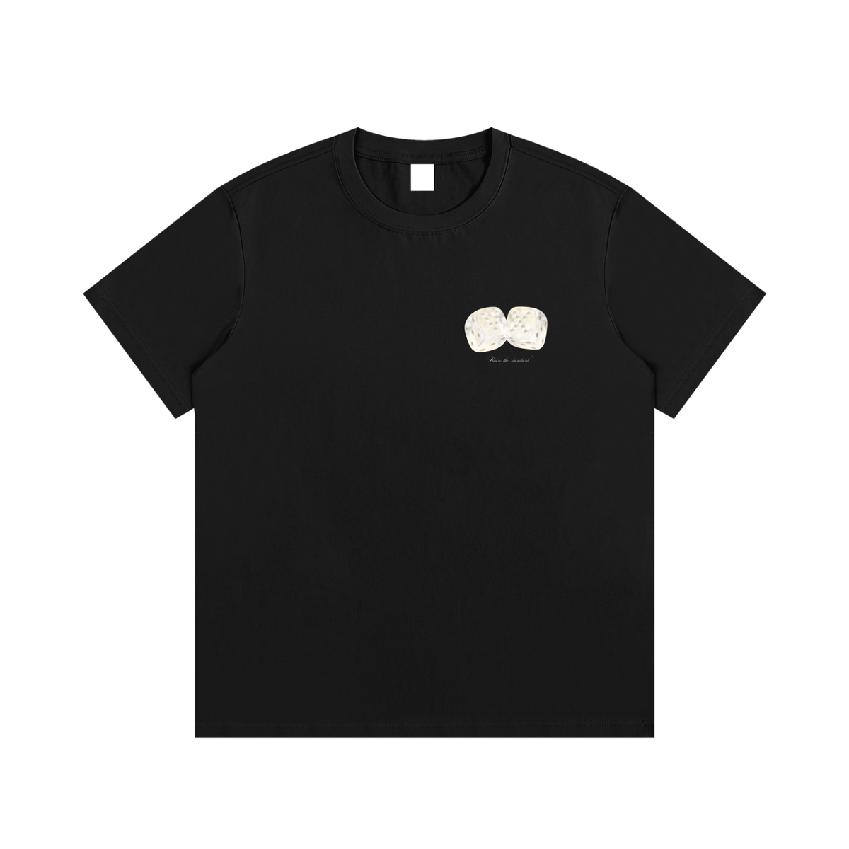 VELUXA "Icy Dice" Cotton 'White' Graphic Tee Black