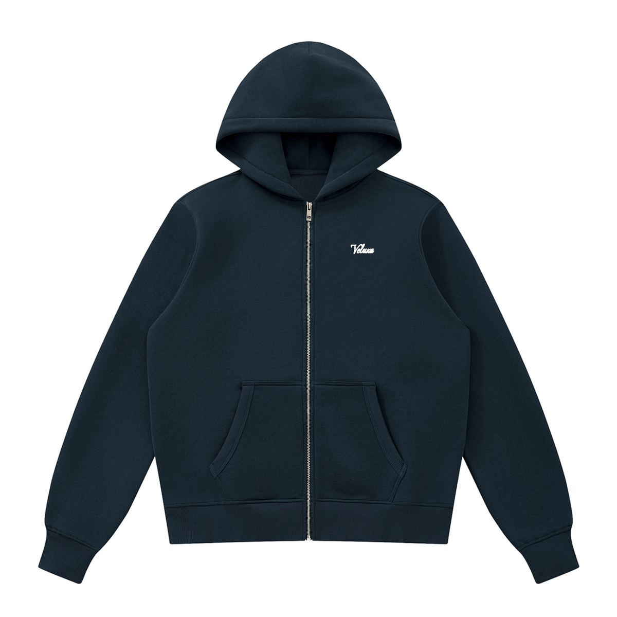 Navy Signature Full Zip Fleeced Jacket