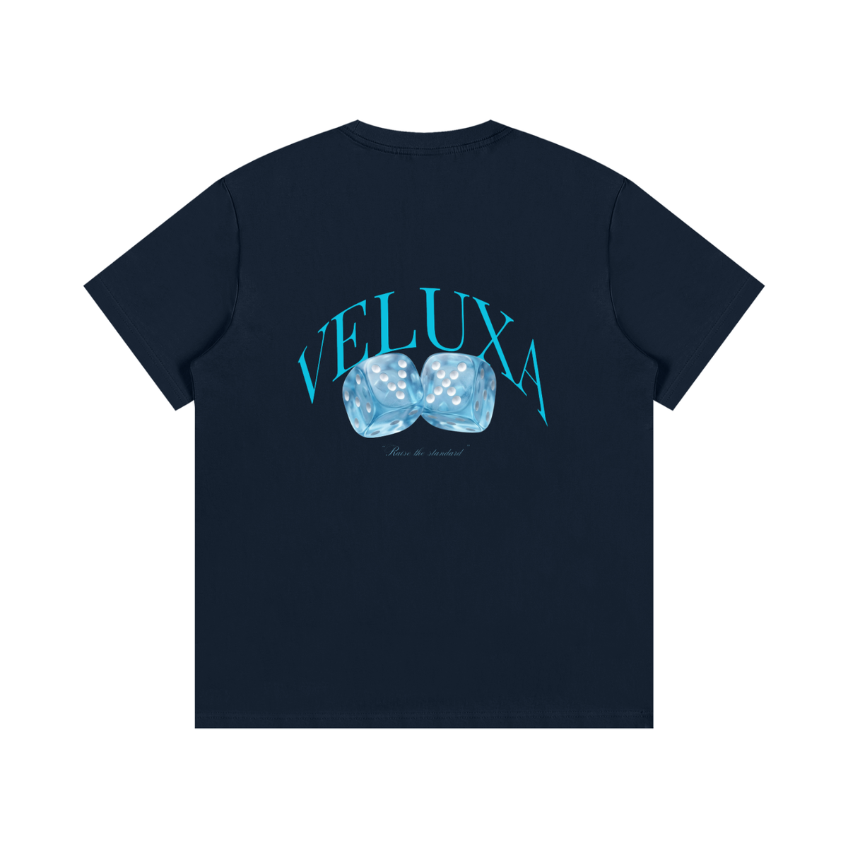 VELUXA "Icy Dice" Cotton Graphic Tee Navy