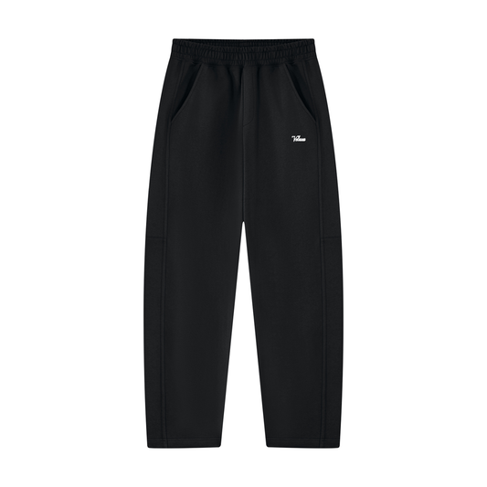 Black Signature Uncuffed Joggers