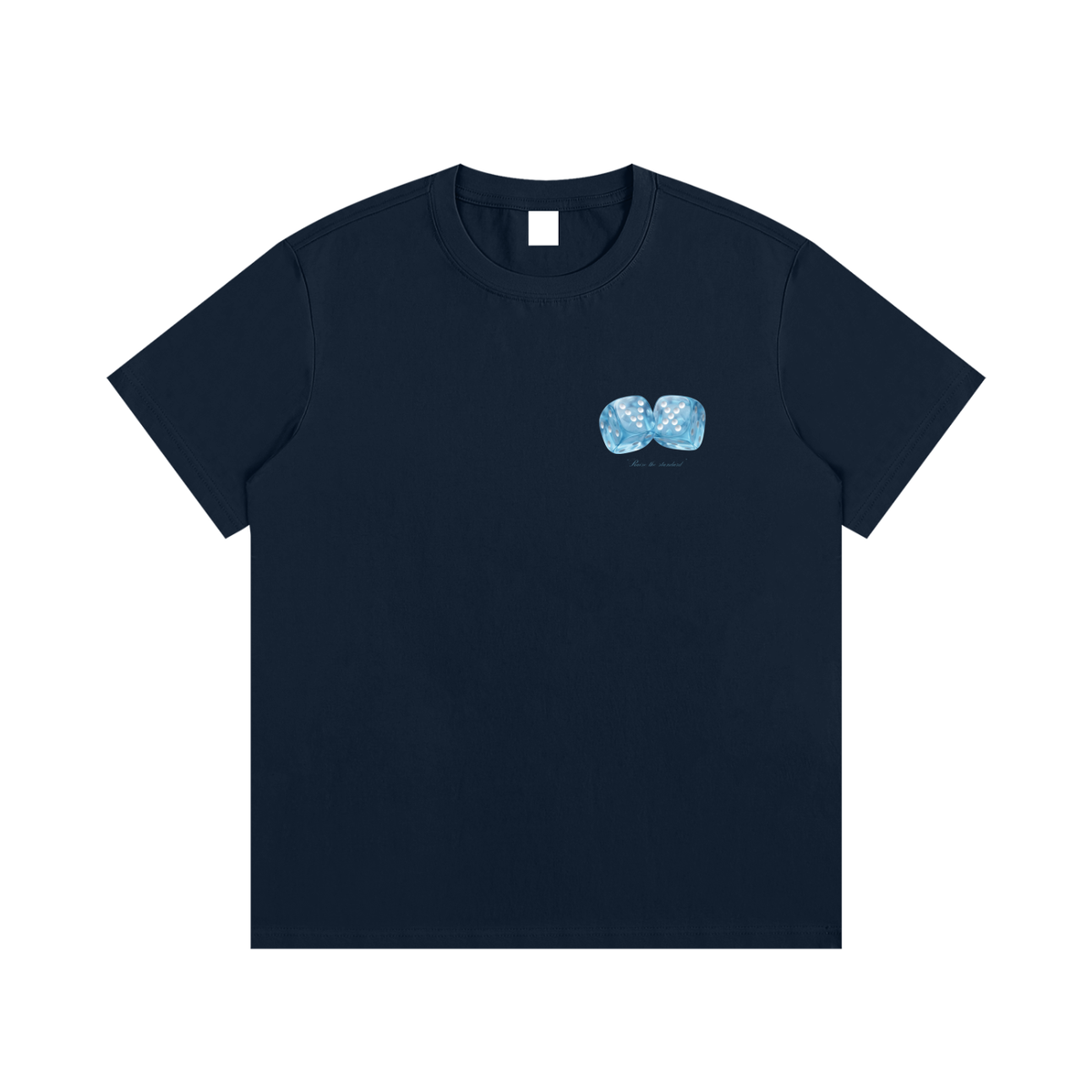 VELUXA "Icy Dice" Cotton Graphic Tee Navy